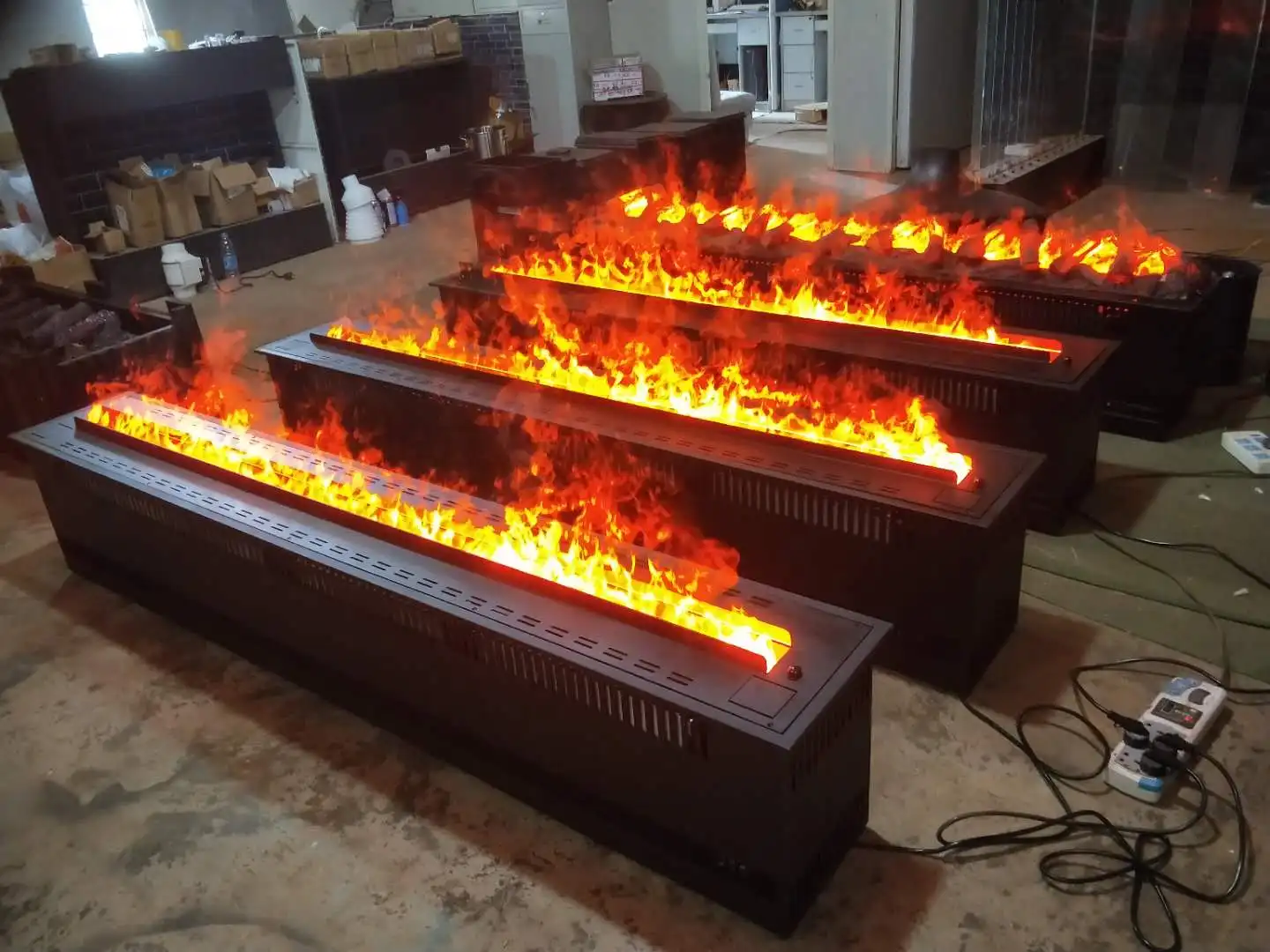 Large 3d Flame Effect Fireplace Water Vapor Insert For Decoration  2200*300*250 Mm - Electric Fireplaces - AliExpress