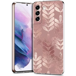 Gold Rose Love Heart Soft Silicone Clear Phone Case - Samsung S10 (B7)