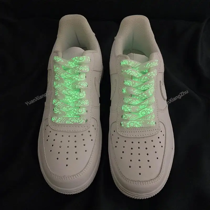 1Pair Luminous Shoe laces Quality Fluorescent Shoelaces for Sneakers Flat Laces night glow Shoelace Shoes Strings 120/140/160CM