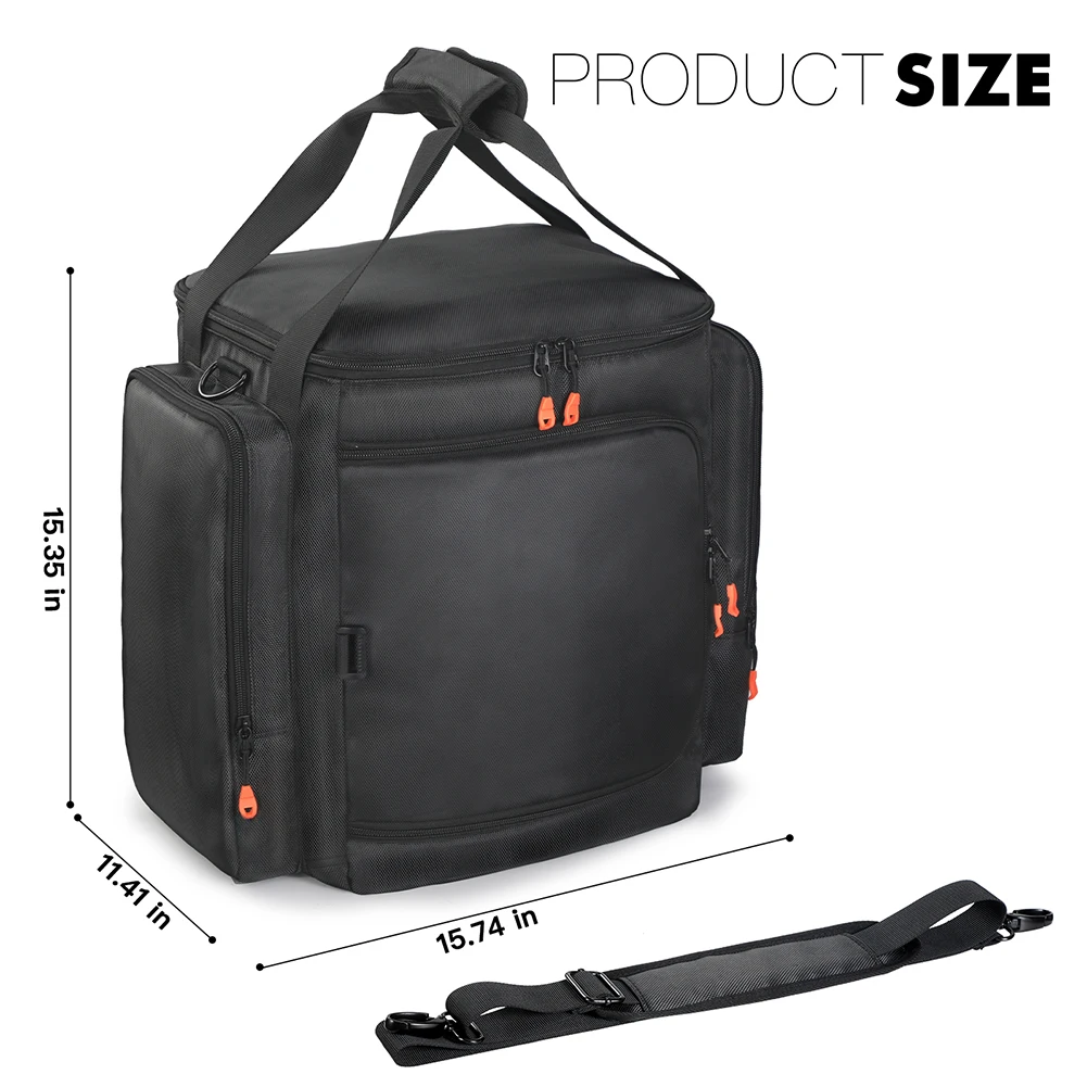 For JBL Partybox Encore Essential 2 Portable Protective Case with Mic Pocket Double-Sided Speaker Storage Bag Speaker Carry Bag