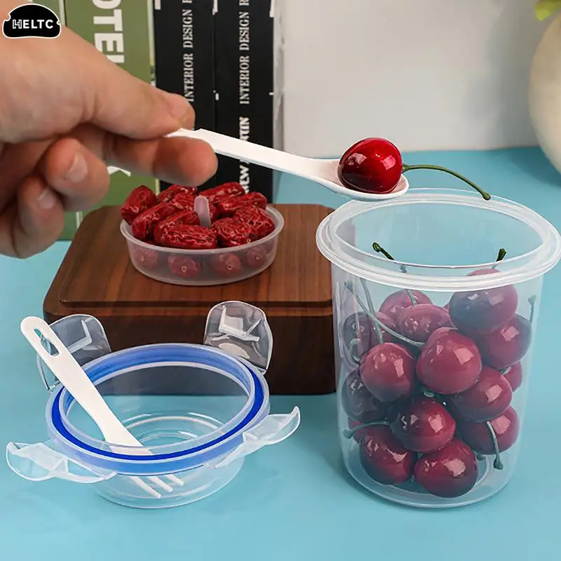 1PC Fresh-Keeping Food storage containers Fruit Salad Yogurt Box Kitchen For Cereals Double-Layered Portable Travel Storage Jars 6