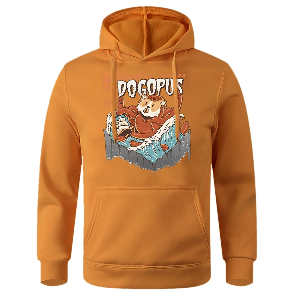 

Look Out It'S Dogopus The Dog Of The Deep Mens Hoody Fashion Sports Tide Hooded Casual Loose Sweatshirt Classic Original Hoodies