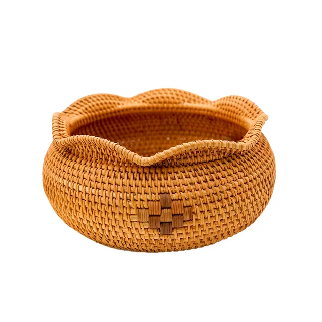 Hand-woven Bamboo Storage Basket: A Rustic Addition to Your Home
