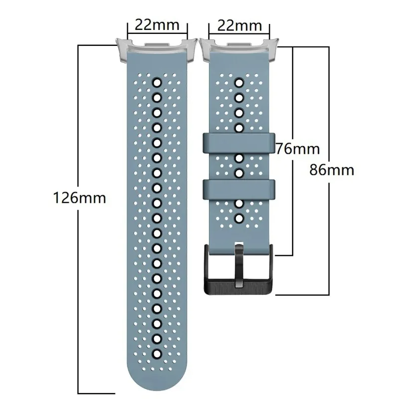 Two-Tone Silicone Strap with Glass Protective Case and Tempered Film