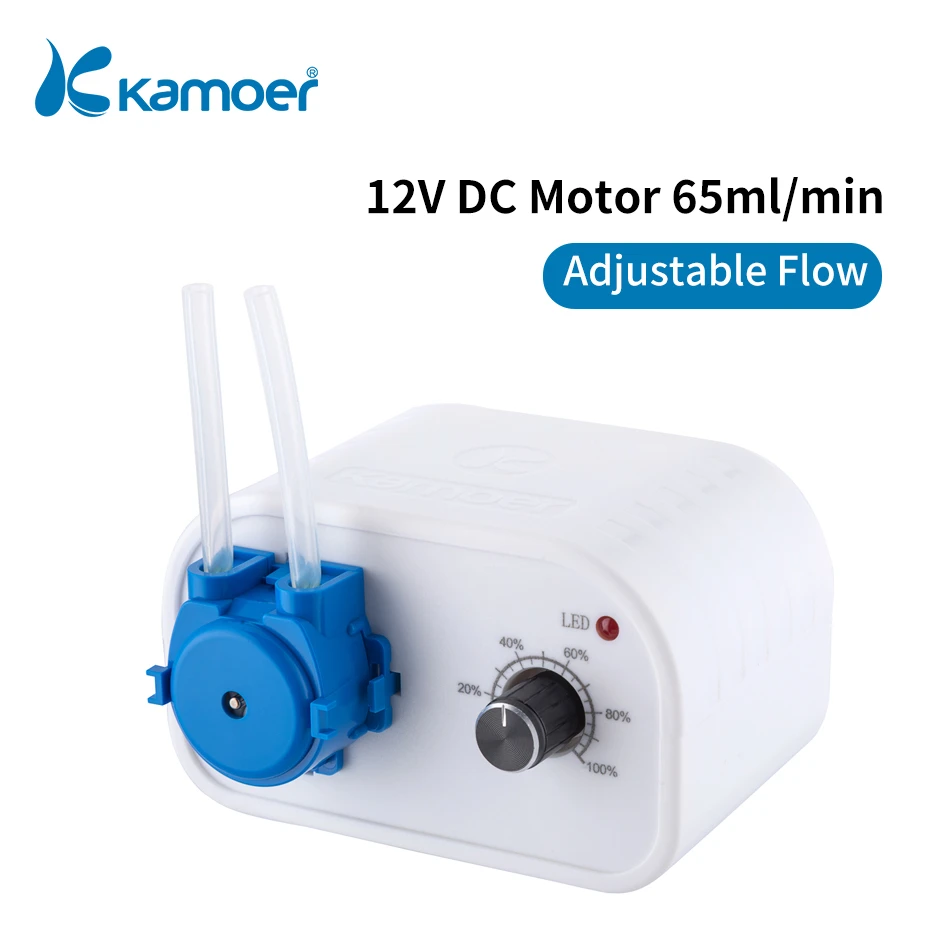 

Kamoer NKCP 12V Small Intelligent Peristaltic Pump with Power Supply (Flow Adjustable, Lab Peristaltic Pump, Silicone Pump Tube)