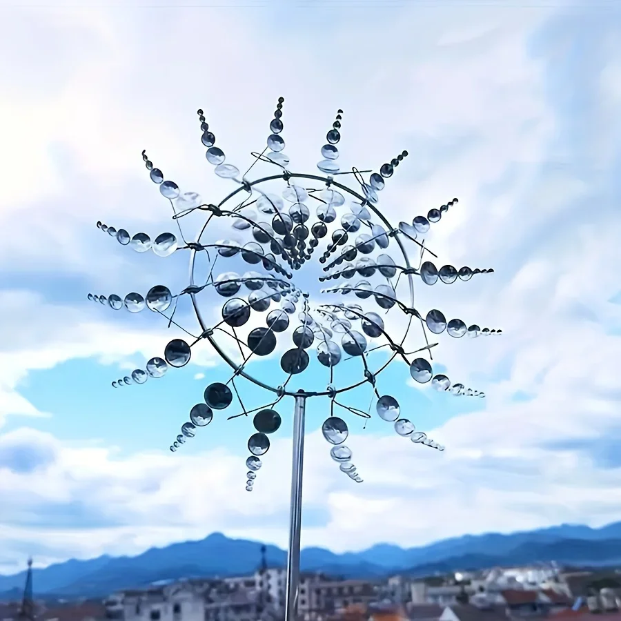 Magical Kinetic Metal Windmill Spinner Wind Powered Catchers Creative Garden Outdoor Courtyard Decoration Unique Wind Collectors solar wind spinner