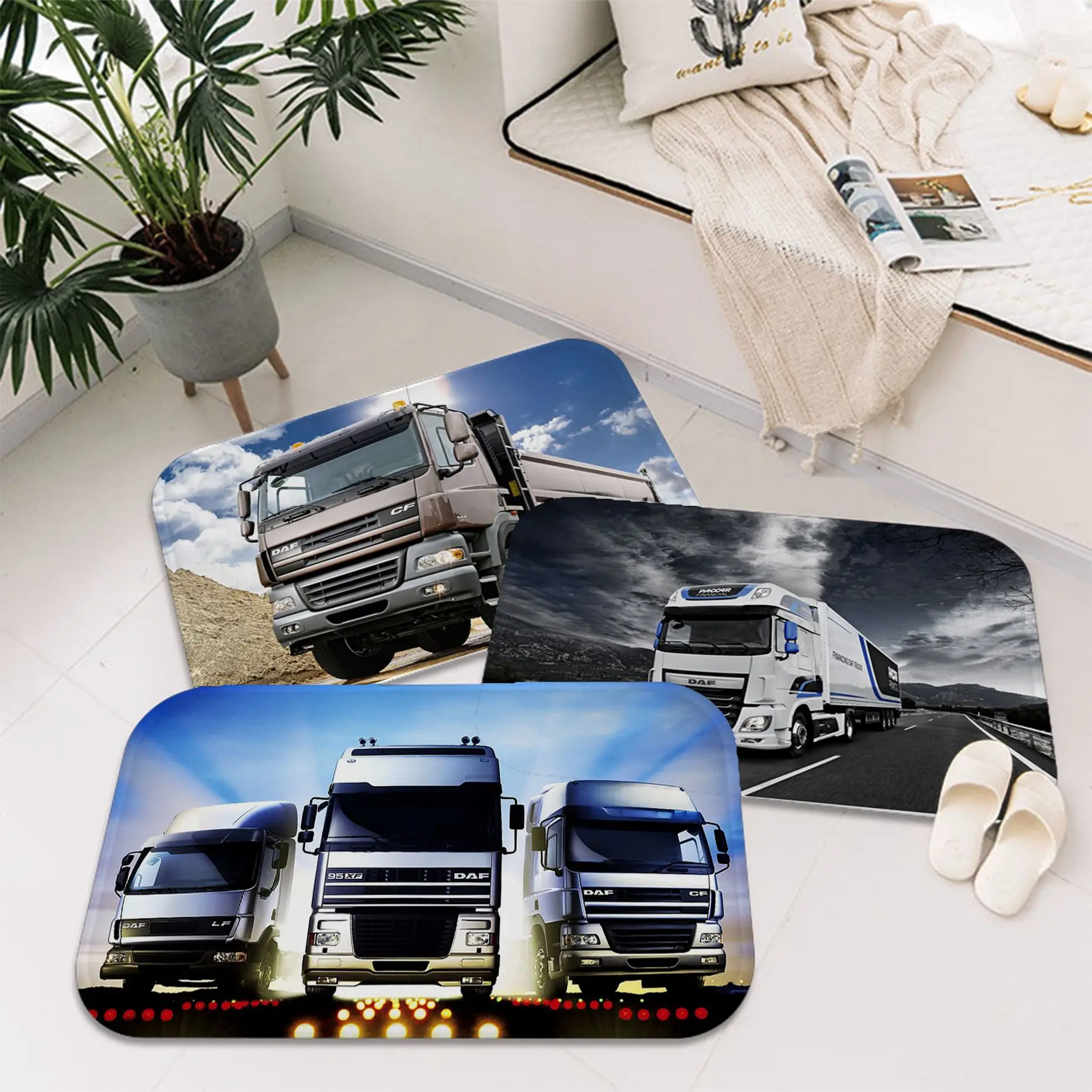 

Customizable Nordic Style Home Door Mat Bathroom Toilet Bedroom Bedside Rug