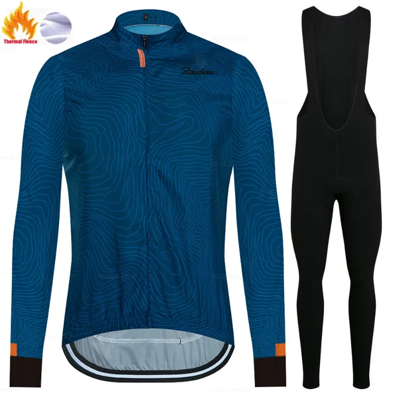 

2024Warm Cycling Jackets Winter Thermal Fleece Cycling Clothing Men Long Sleeve Jersey Suit Outdoor Riding Clothes Ropa Ciclismo