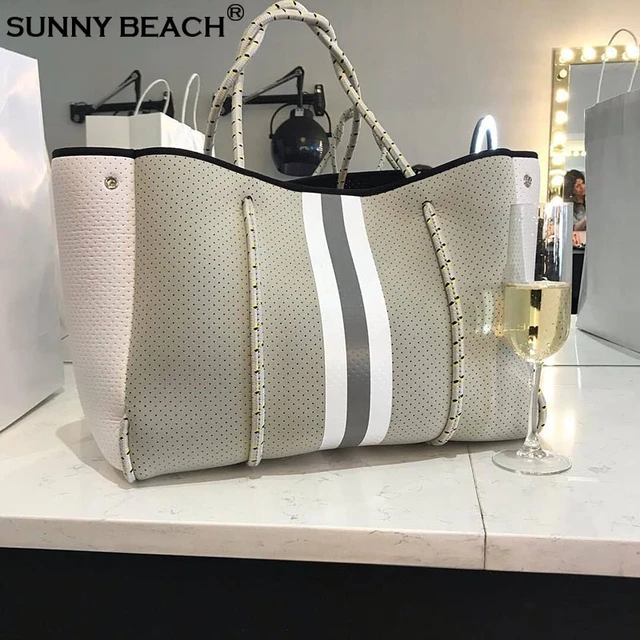 Sunny Beach Casual Office Luxury Bag Large Bag Woman Shoulder Bag Travel Bag  Big Tote Neoprene Bags Swimming Outdoors - Shoulder Bags - AliExpress
