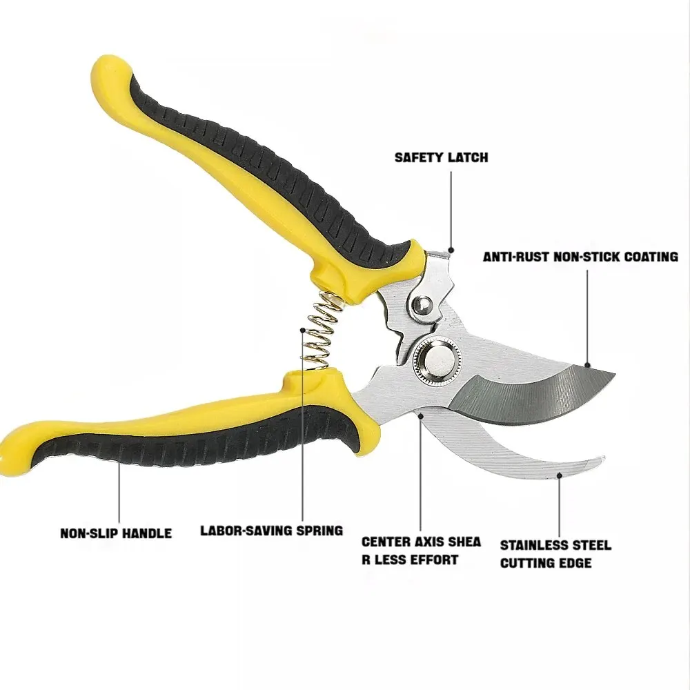 1Pcs Pruning Shears Professional Sharp Bypass Pruning Shears Tree Hand Garden