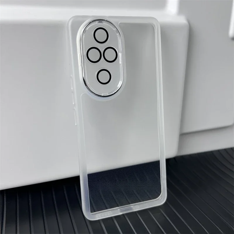 Acrylic Glass Phone Case with Lens Protector and Silicone Bumper - Transparent Finish