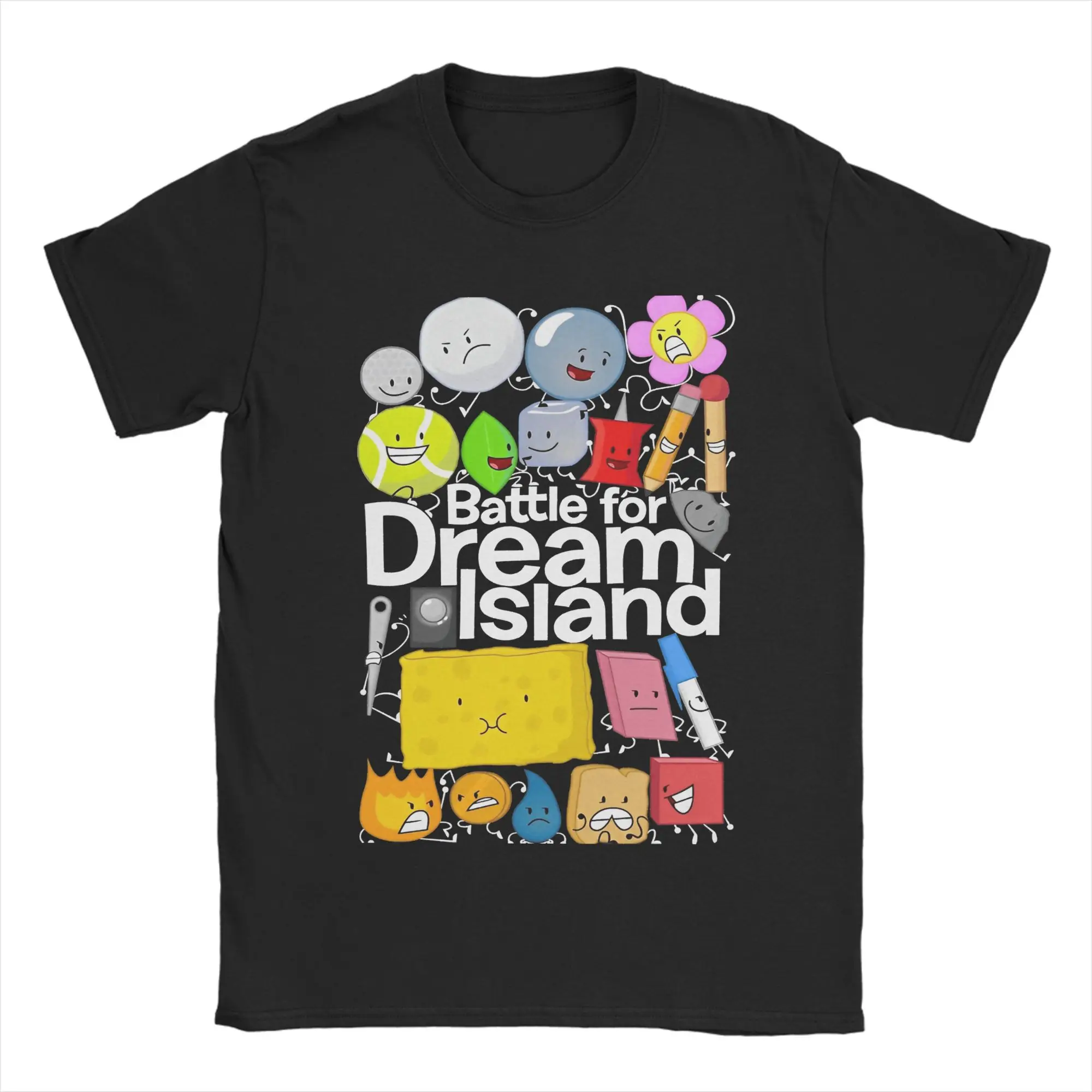 BFDI Battle For Dream Island 하라주쿠 패션 스타일 남성 여성 티셔츠 성인 어린이 소년 소녀 탑 키즈 부모 자녀 코튼 티셔츠