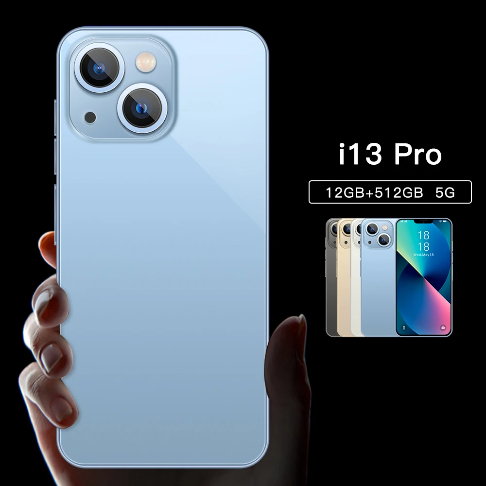 cell phones and 5g Smartphone I13 Pro 12GB 512GB 6.7 Inch 6800mAh 4G 5G Qualcomm 888 Smart Cell Mobile Hand Phone Cellular Telefon Global Version cell phone with 5g network