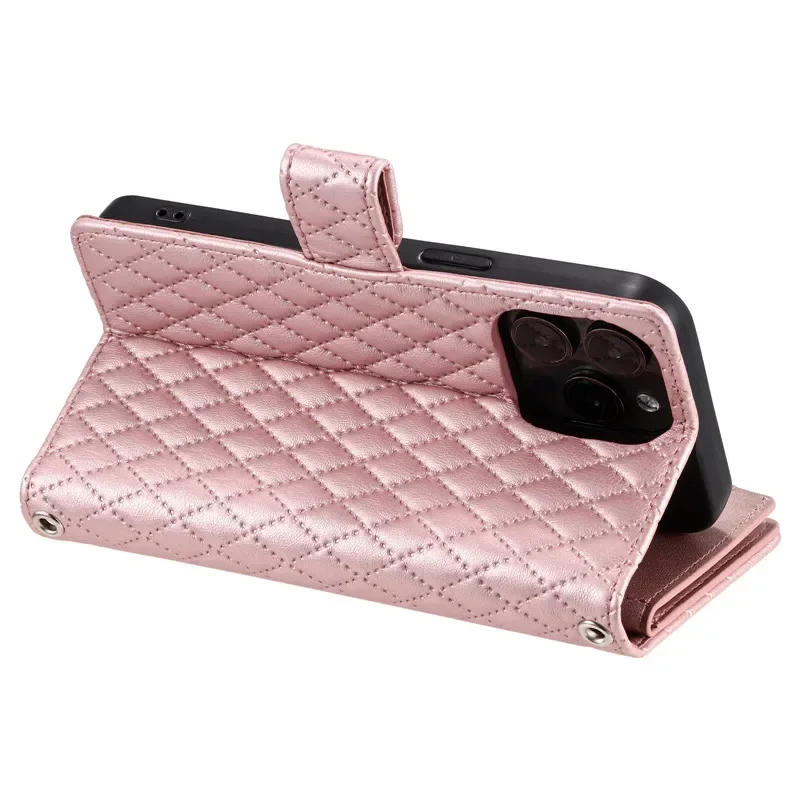 Premium PU Leather Wallet Phone Case - Solid Color Design