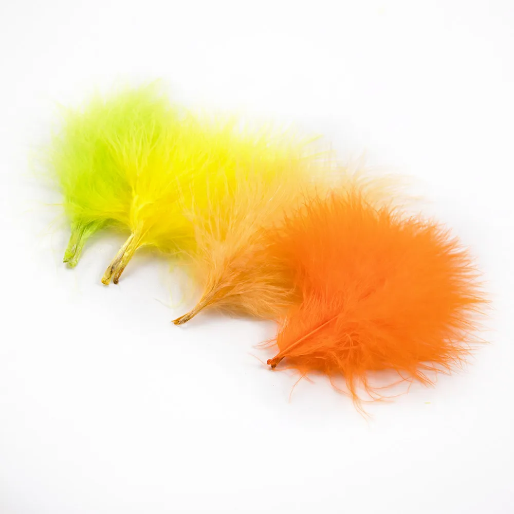 50pcs Fluffy Marabou Turkey Feathers 7-12cm for Crafts Wedding