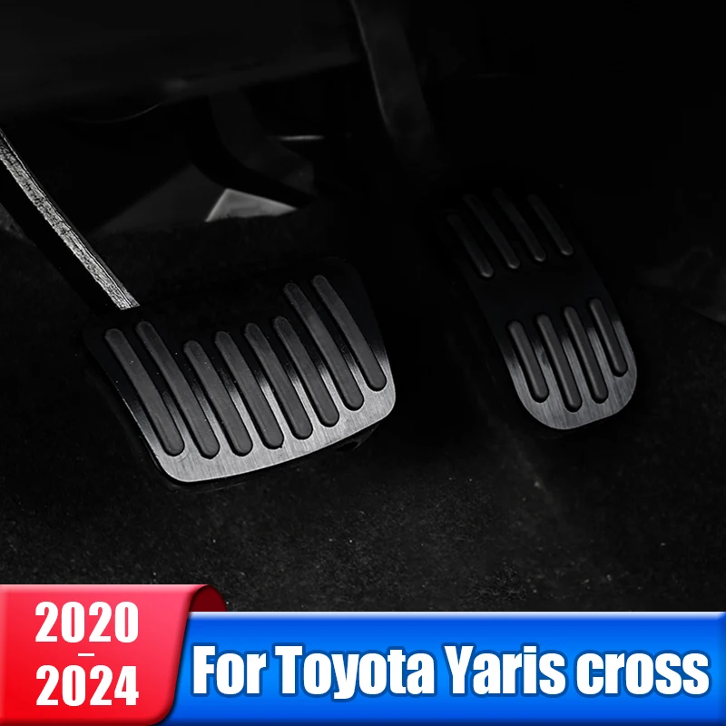 Pedalen Voor Toyota Voor Yaris Voor Cross 2020 2021 2022 2023 2024 Voor Hybride Aluminium Auto Voet Brandstof Gaspedaal Rempedalen Cover Non Slip Case Pad (Kleur : Blauw