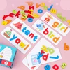 Wooden Toys  Educational toys Learning Activities Toy of Spell Learning English Alphabet  Preschool Fine Material,Christmas Gift 2