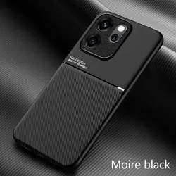 Enhanced Magnetic Soft Matte Silicone Case - Full Coverage Anti - Fingerprint TPU Shell for Reno13 Pro 5G (Black)
