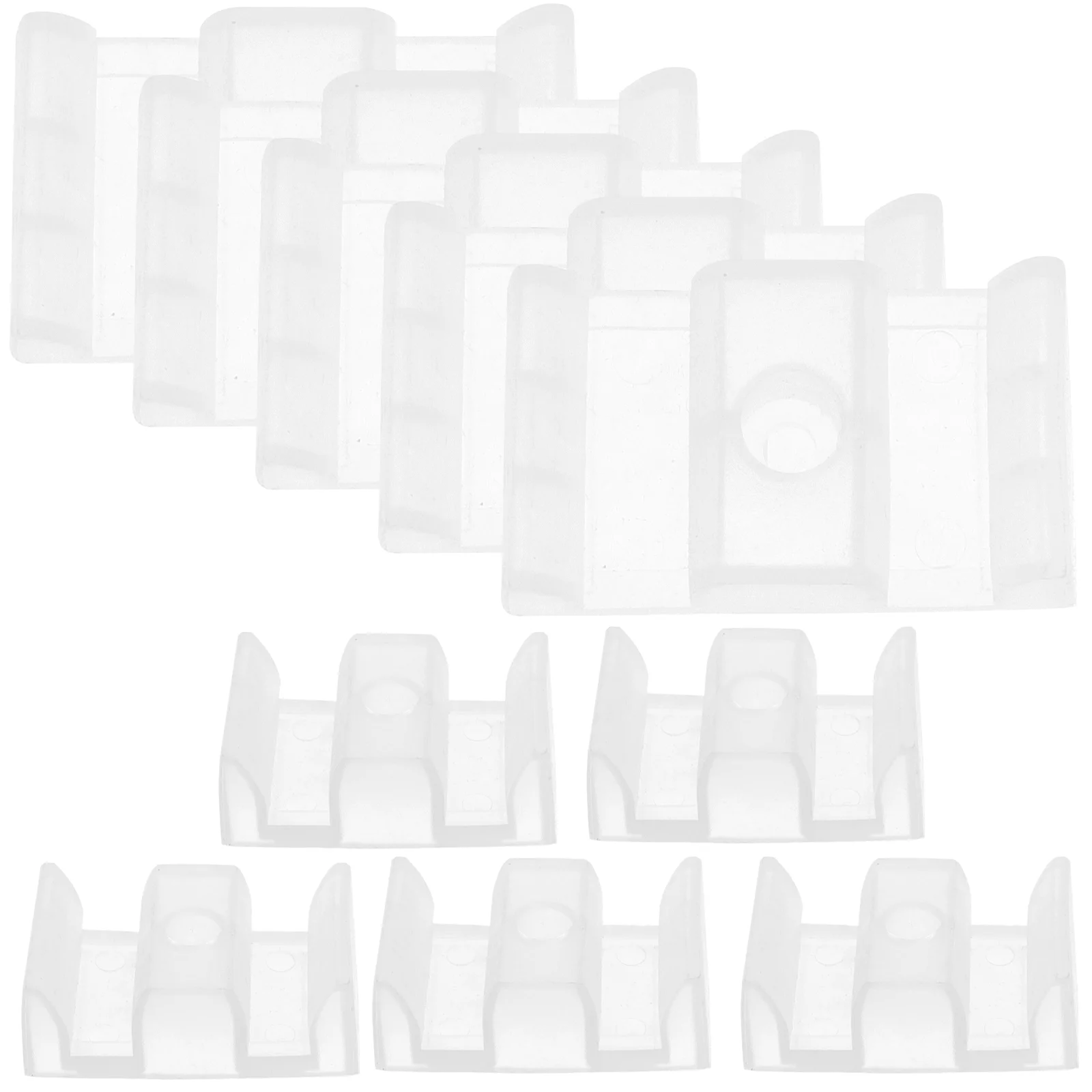 10 Pcs Mat Shower Blocks Door Guides for Sliding Doors Bottom Accessories Glass Bumpers Plastic Track 5