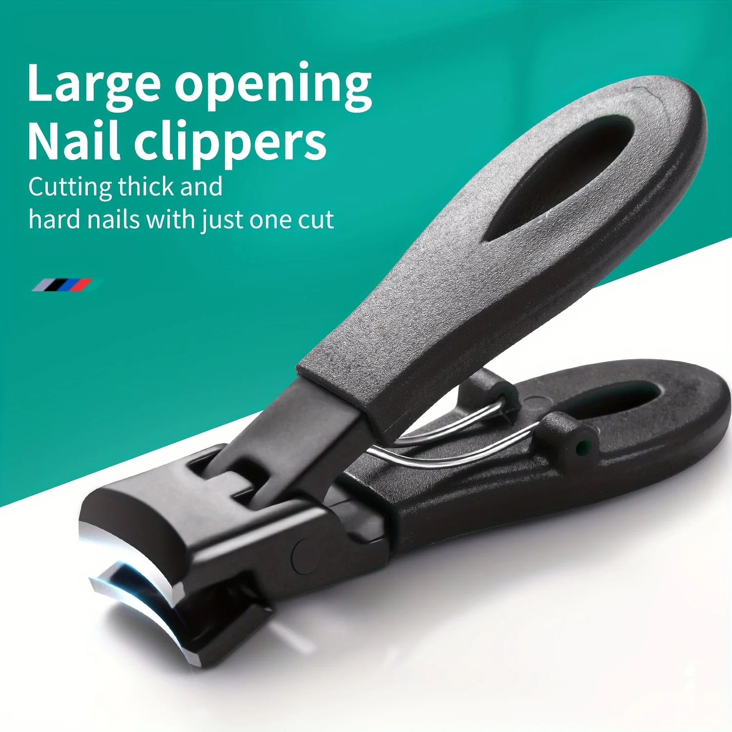 Portable Ultra Sharp Nail Clippers Stainless Steel Wide Jaw Opening Anti Splash Toe Nail Clippers Adult Thick Nails Large Open