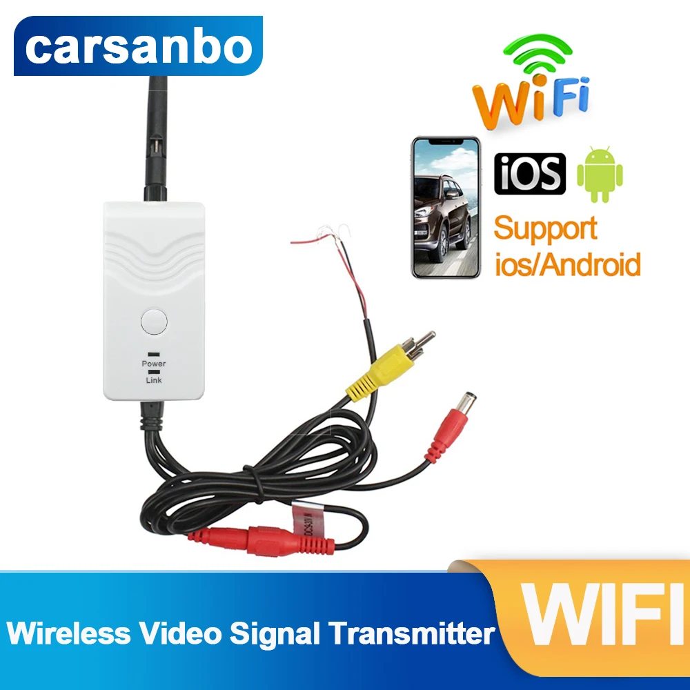 

Carsanbo WIFI Transmitter for Car Camera Support Android and IOS Transmission Distance with No Obstacle More than 150 Meters