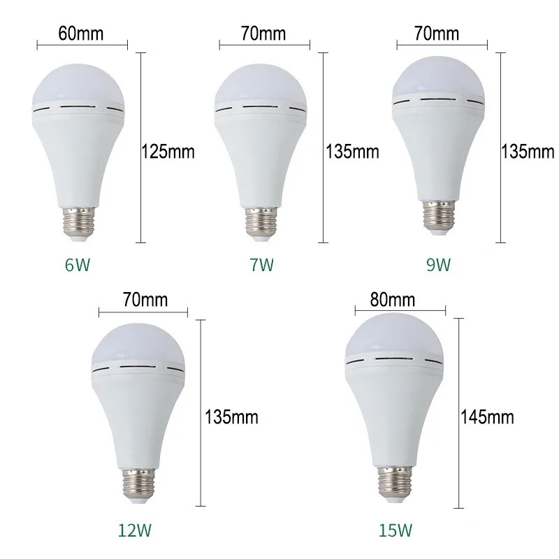 Emergency Light Led Bulb Rechargeable Battery Lighting Lamp For Outdoor Household Lighting Bombillas Flashlight 5w 7w 9w 12w 15w