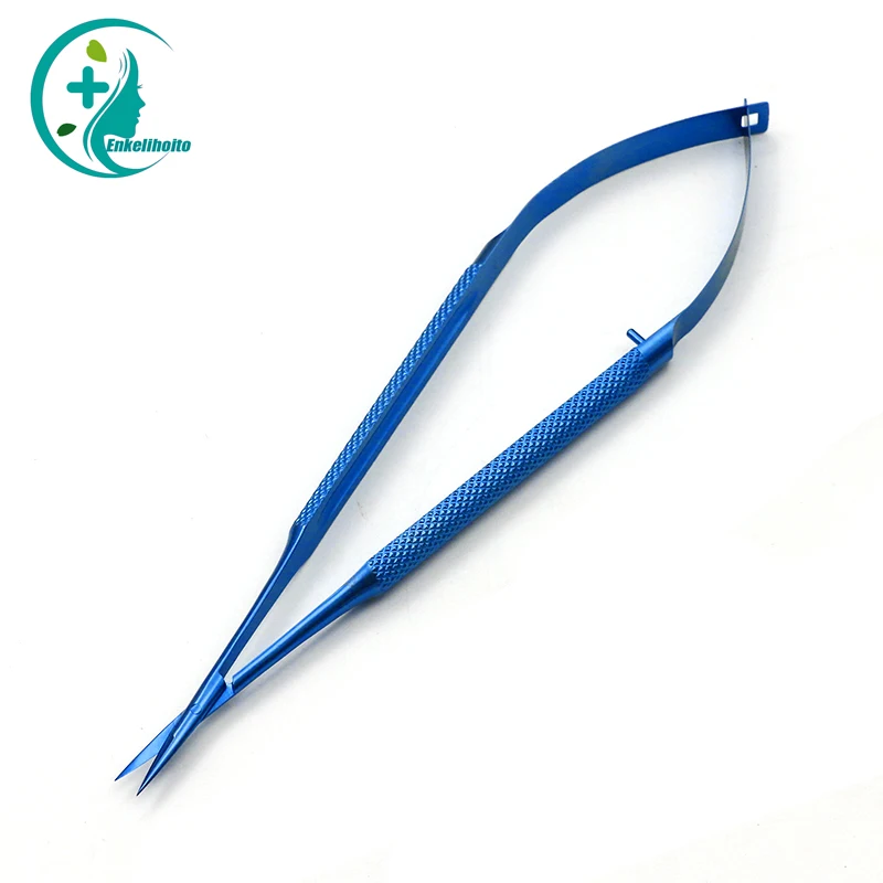 Eyebrow trimming scissors ophthalmic micro scissors straight end pointed elbow, and high-quality corneal scissors 12-18cm 5