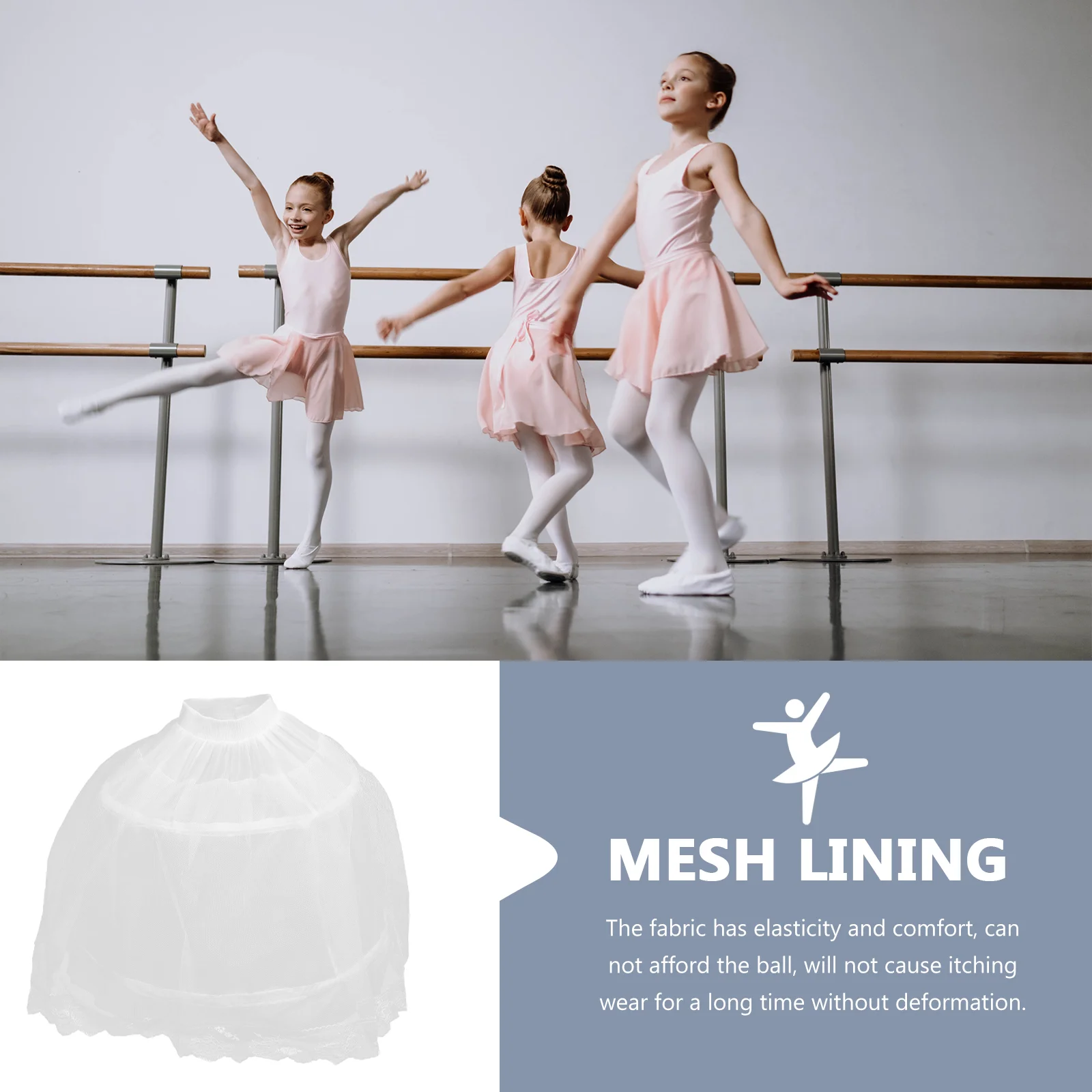 Kid Petticoat Skirt Children's Panniers Gowns for Women Formal Outfit Dress Brace