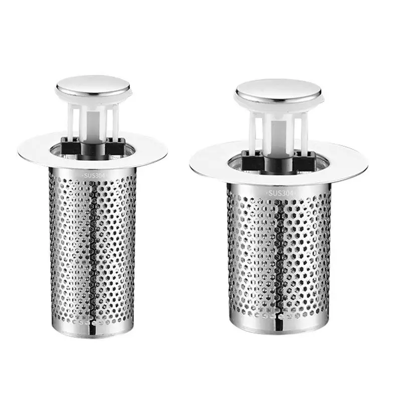 

Stainless Steel Sink Filter Drain Strainer Bathtub Stopper Bath Plug Hair Catcher Rustproof Trap Kitchen Sink Bathroom Tool