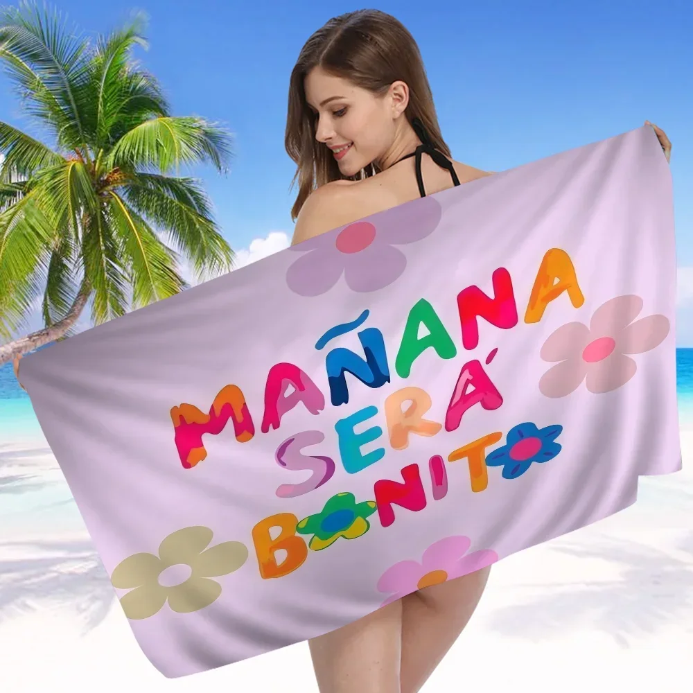 Karol G Female Singer Bath Towel Microfiber Soft Water Absorbing Breathable For Girl Kids Decorative Cartoon Beach Towel 5