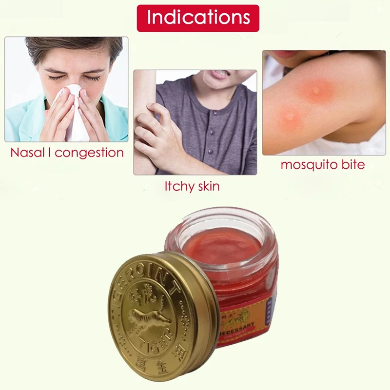 

3pcs Tiger Balm Refreshing Ointment Relieve Joint Pain Headache Dizziness Pain Relief Dressing Heat Stroke Herbal Oil
