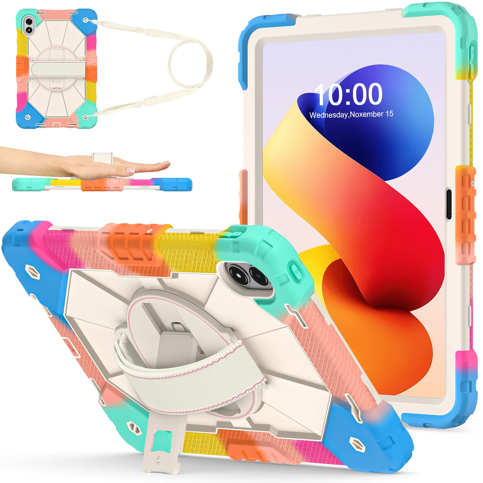 Enhanced Protective Tablet Case with Shoulder Strap, Heavy Duty Design