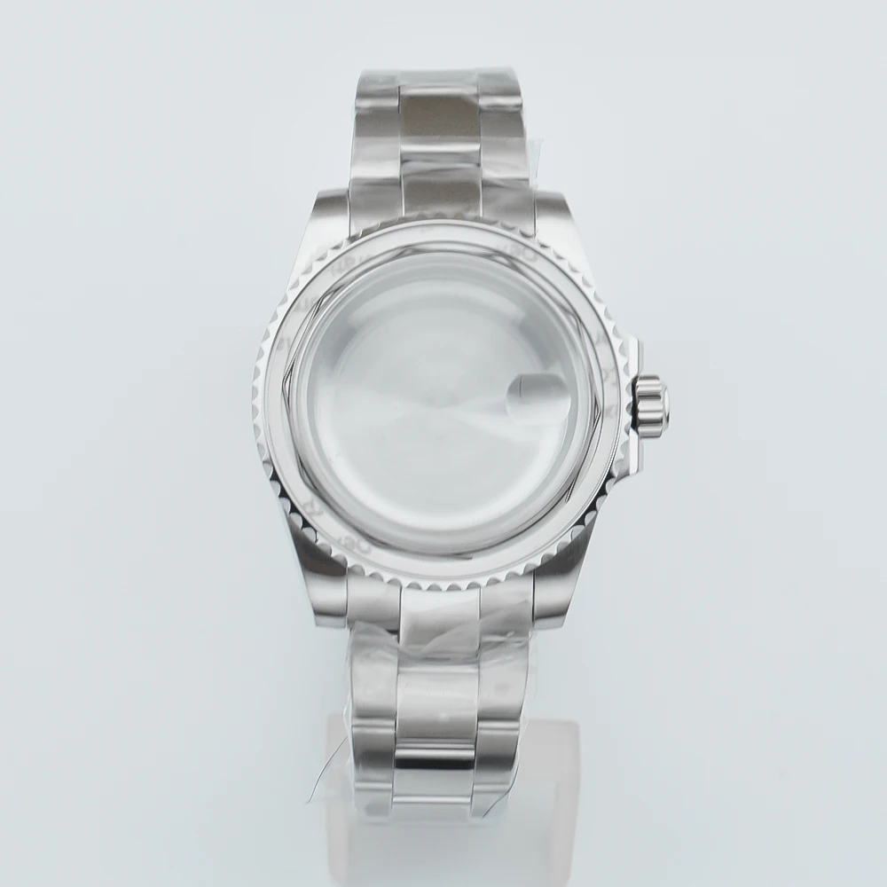 NEITON Sapphire Glass Watch Case with Presidential Strap - 40mm, 10 ATM Waterproof