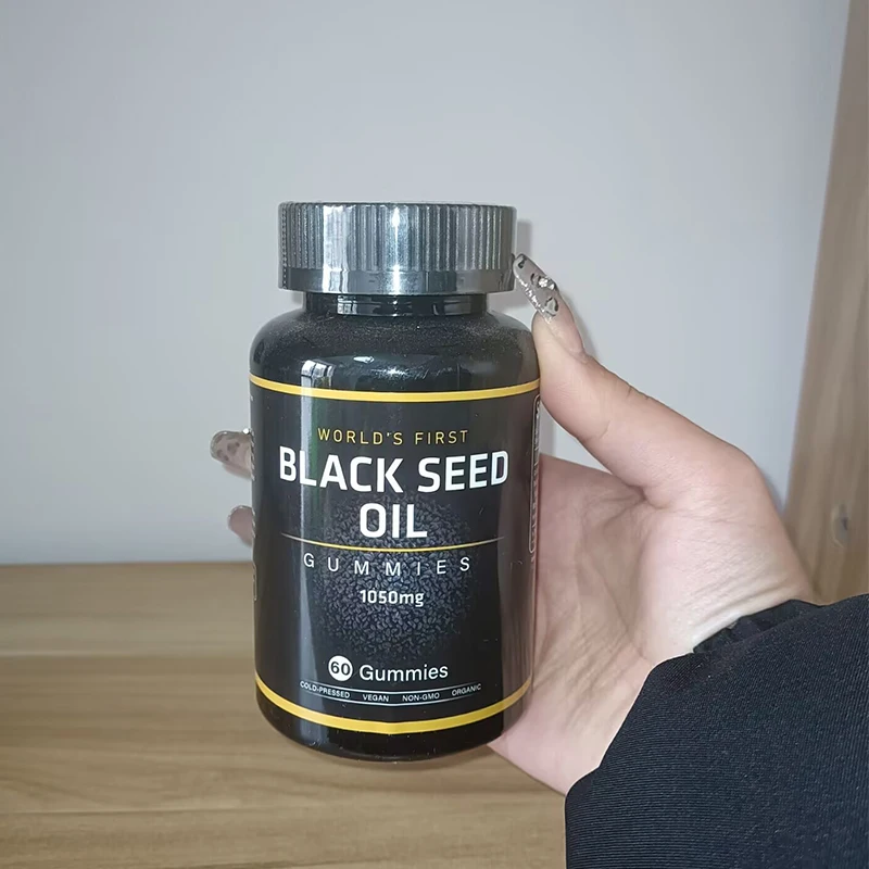 1 bottle of black seed oil gummies improve cardiovascular health and immunity promote hair growth promote digestive health