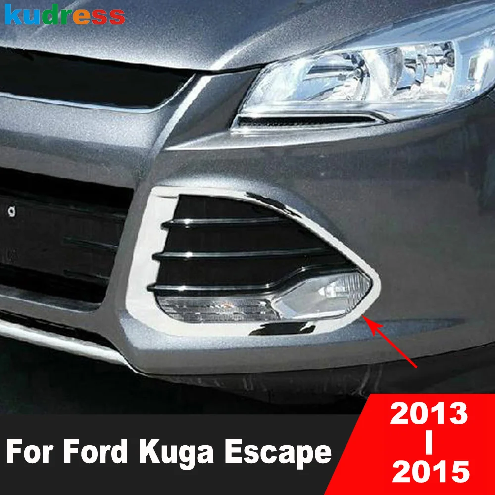 For Ford Kuga Escape 2013 2014 2015 Abs Chrome Car Front Fog Light Lamp