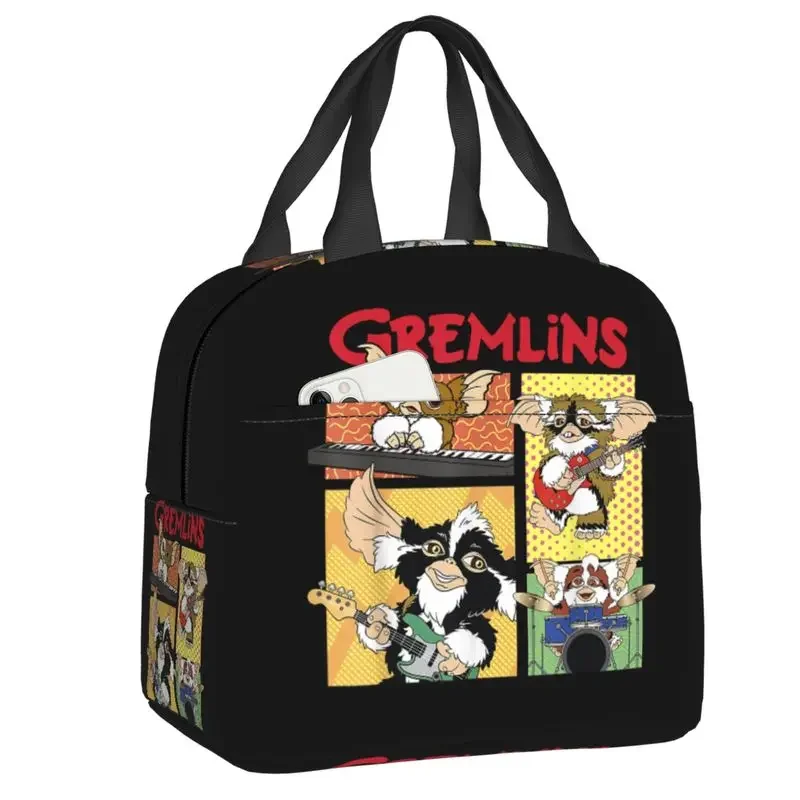 

Gremlins Band Insulated Lunch Bag for School Office Gizmo Mogwai Thermal Cooler Bento Box Women Children Food Container Tote Bag