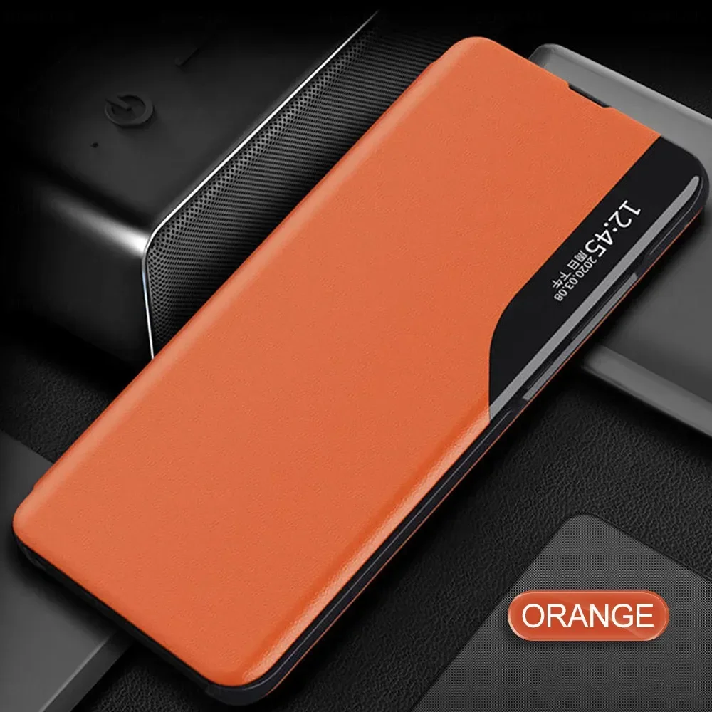 Deluxe Flip Smart View Phone Case with Book Cover Holder and Anti-Fall Protection