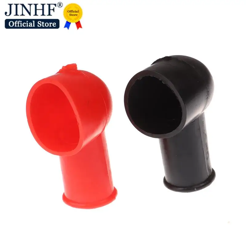 2pcs Rubber Car Motorcycles Battery Negative Positive Terminal Cover Cap Boot Insulating Protector Replacement Batteries Acc