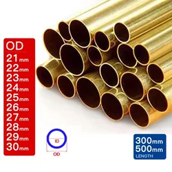 Premium Thin - Wall Hollow Brass Tube - Multiple Diameter & Length Options Available - OD 30 x ID 28mm (1 pieces)
