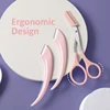 Eyebrow Trimming Knife Face Razor For Women Professional Eyebrow Scissors With Comb Brow Trimmer Scraper Accessories 4