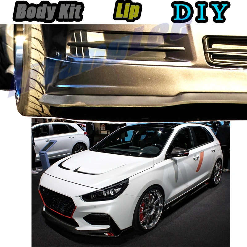 

Car Bumper Lip Front Spoiler Skirt Deflector For Hyundai i30 / Elantra GT Tune Car Modified Body Kit VIP Hella Flush Lips
