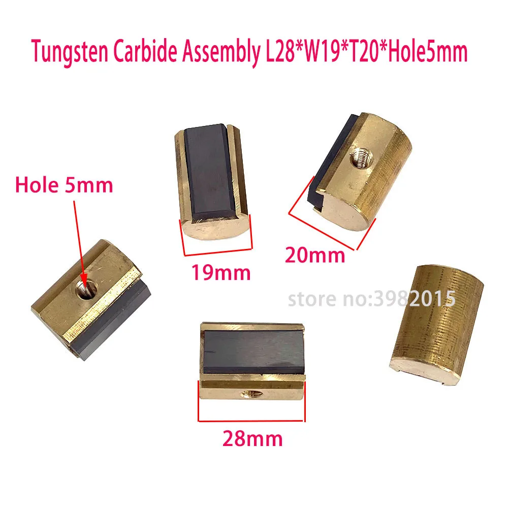 EDM Wire Cut Tungsten Carbide 28*19*20*Hole5mm Conductive Block Power