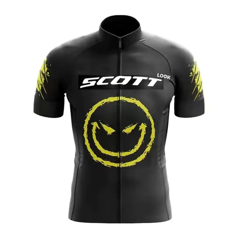 Bike Cycling Jersey SCOTT LOOK Bike Sport Shirt Quick Dry Breathable Sweat Wicking Soft Fabric Cycling Top For Men Women