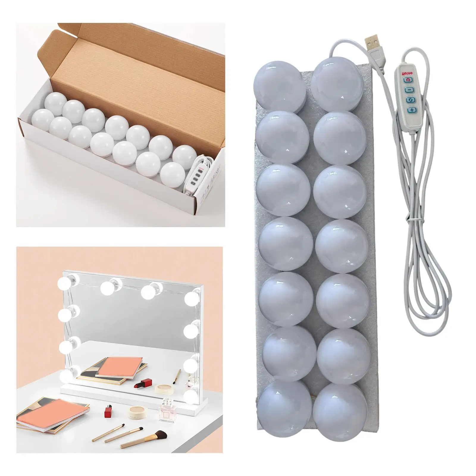 

Vanity Style LED Dimmable Mirror Strip Lights Bulbs Lamp Dressing