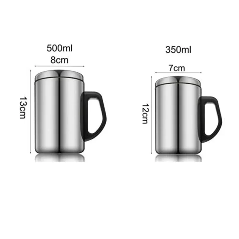 350/500ml Stainless Steel Thermal Cup with Lid Insulated Cup Coffee Milk Tea Cups Office Water Mugs For Travel Camping Water