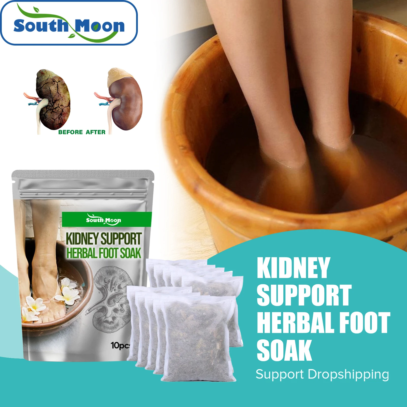 HerbalFootSoakBagDetoxCleanseKidneyRelieveFatigueMetabolism