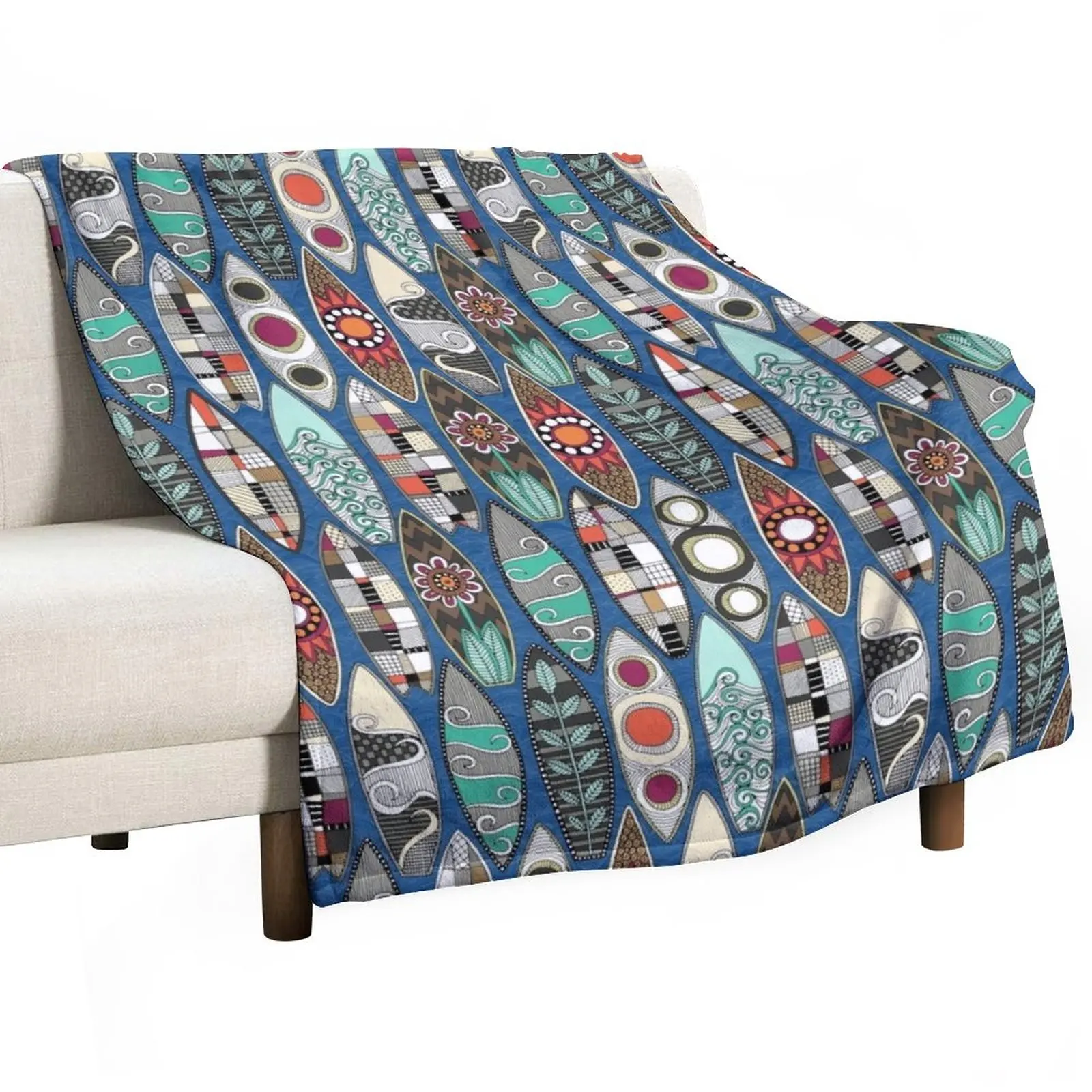 

Синее плед-одеяло для серфинга, мягкое большое одеяло, постельное белье, одеяла для диванов