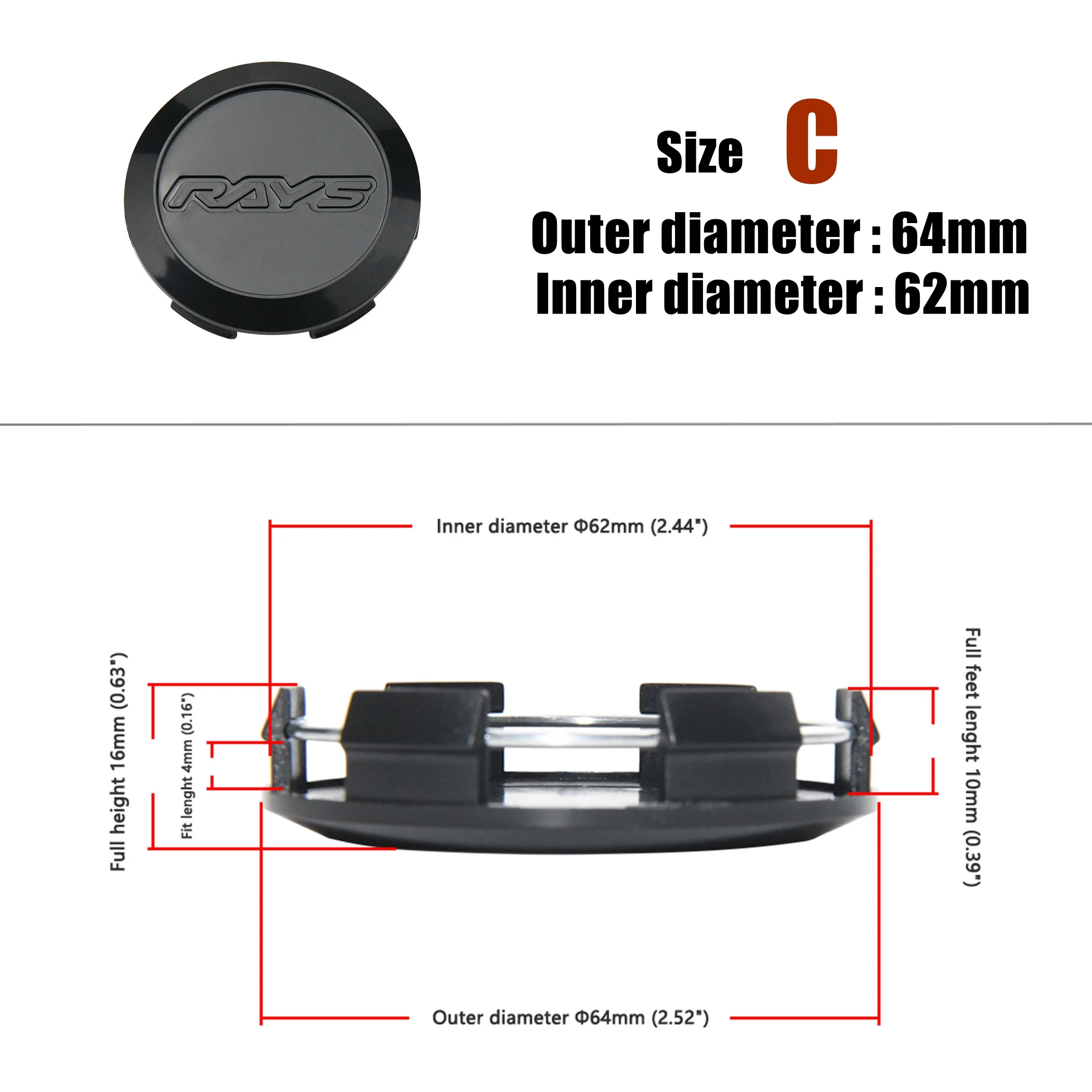 Car Wheel Hub Covers JDM Car Styling 3D RAYS Wheel Center Cap 56MM/60MM/62MM Sport Rim Cap Wheel Cover hubCaps Bronze Black CE28 TE37 RE30 ZE40