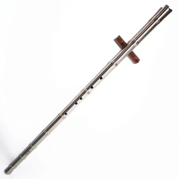 Metal Titanium Alloy Vertical Flute Xiao NOT DIZI Multi -function Climbing Cane G/F Key Professional Music Instrument