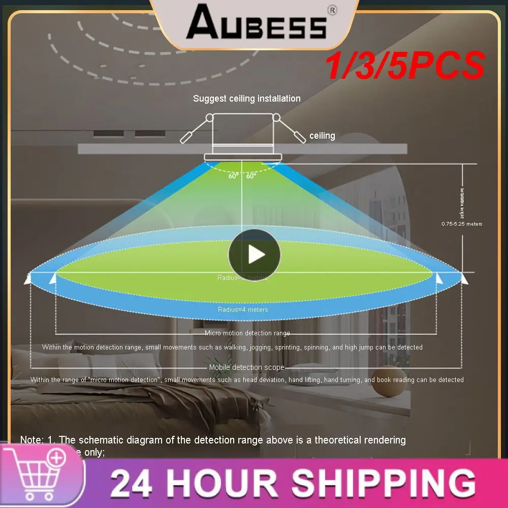 

1/3/5PCS Doodle Energy-saving Sleek Ultra-sensitive High-precision Detection 24g Home Automation Human Presence Sensor